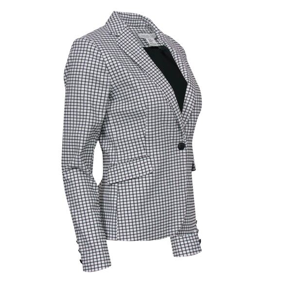 Rachel Zoe Black & White Plaid Single Breasted Blazer Size Small - Picture 1 of 11